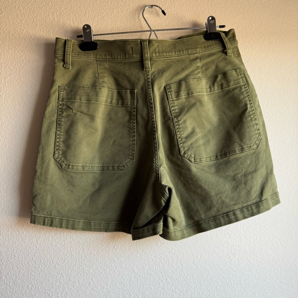 Fatigue Shorts in Garment-Dyed Cotton Twill Palm Tree Green size 28 - Picture 4 of 5